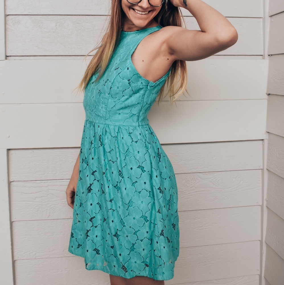 LC Sea Foam Dainty Flower Dress